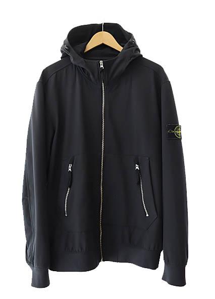 【中古】ストーンアイランド STONE  21SS Soft Shell-R Hooded Jacket ソフト シェル ジャケット XL黒 251206