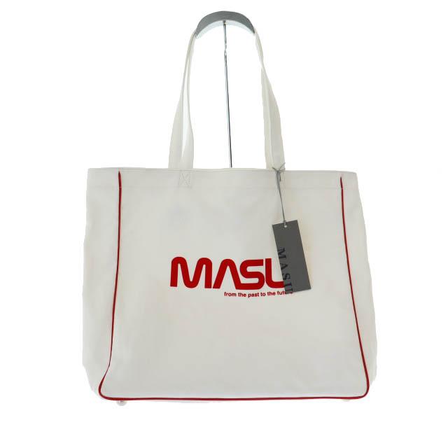 【中古】MASU エムエーエスユー 25AW EXPLORER TOTE BAG エクスプローラー ロゴ トート バッグ 白●▲■251207