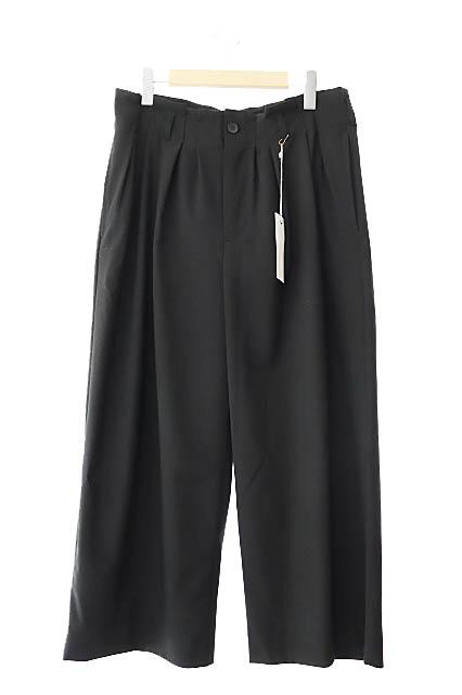 【中古】ディガウェル DIGAWEL 25AW Wide tuck pants ワイド タック スラックス パンツ DWYB014 1 黒●■251206