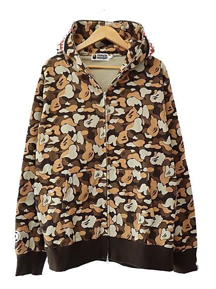 【中古】アベイシングエイプ A BATHING APE BAPE THINK 1ST ANNIV SHARK FULL ZIP HOODIE シャーク パーカー ■251206