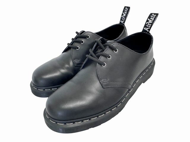 【中古】ドクターマーチン DR.MARTENS 日本限定 1461 GS BLACK  グレーステッチ 3 ホール 42941001 25 黒 ●260516