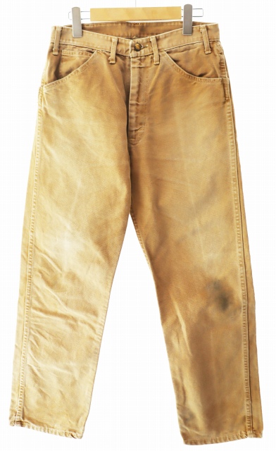 【中古】カーハート carhartt 70s〜80s 5POCKET DUCK PANTS 5ポケット ダック ワーク パンツ キャメル ブラウン260115