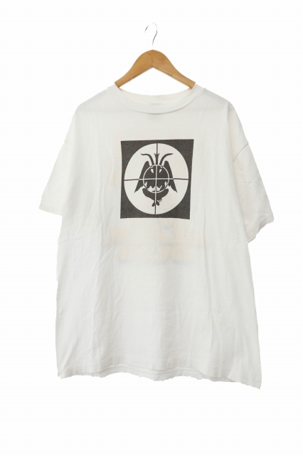【中古】セントマイケル × デニム ティアーズ 22SS S/S TEE ロゴ プリント 半袖 Tシャツ L 白 ホワイト☆AA★260122