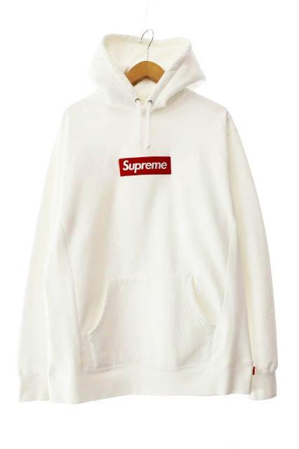 【中古】シュプリーム SUPREME Box Logo Hooded Sweatshirt ボックス ロゴ刺繍 フーデッド パーカー XL白☆AA★260226