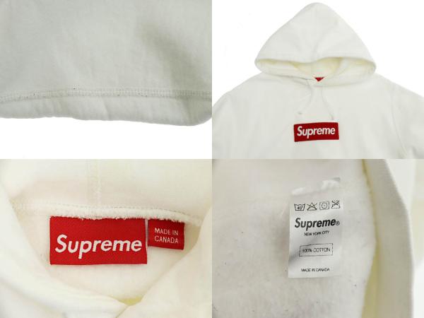 【中古】シュプリーム SUPREME Box Logo Hooded Sweatshirt ボックス ロゴ刺繍 フーデッド パーカー XL白☆AA★260226_8