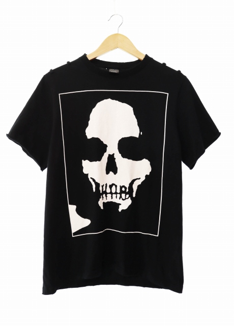【中古】ナンバーナイン NUMBER (N)INE 06SS ガンズ期 ダメージ加工 チャールズ マンソン スカル Tシャツ 半袖 260120