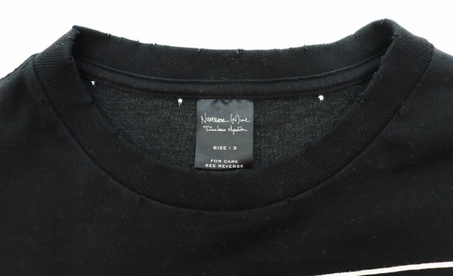 【中古】ナンバーナイン NUMBER (N)INE 06SS ガンズ期 ダメージ加工 チャールズ マンソン スカル Tシャツ 半袖 260120_2