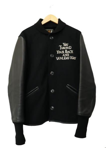 【中古】ヒステリックグラマー HYSTERIC GLAMOUR WALKED WAY 刺繍 袖レザー スリーブ スタジャン 0263AB08 M黒 260128