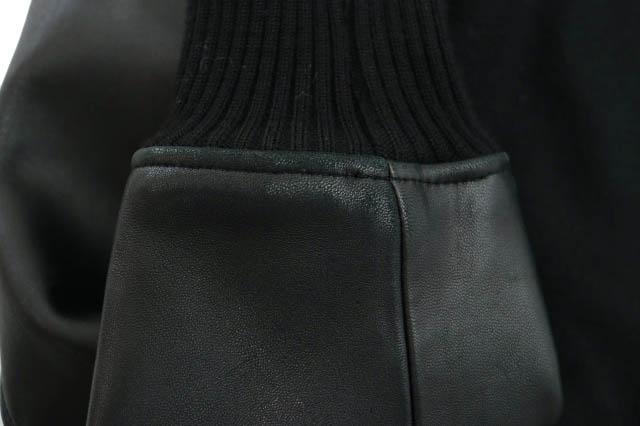 【中古】ヒステリックグラマー HYSTERIC GLAMOUR WALKED WAY 刺繍 袖レザー スリーブ スタジャン 0263AB08 M黒 260128_5