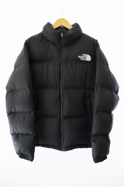 【中古】ザノースフェイス THE NORTH FACE Nuptse Jacket ロゴ刺繍 ヌプシ ダウン ジャケット ND92234 XL 黒 ブラック