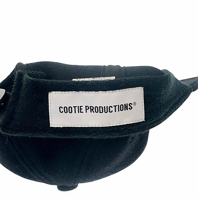 【中古】クーティー COOTIE 24AW Wool Melton 5 Panel Cap ロゴ ウール メルトン 5パネル キャップ黒ブラック▲260204_6