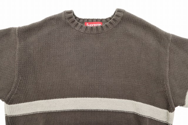 【中古】シュプリーム SUPREME 25SS ロゴ 刺繍 トーナル アップリケ クルーネック ニット セーター L 茶 ☆AA★260211_2