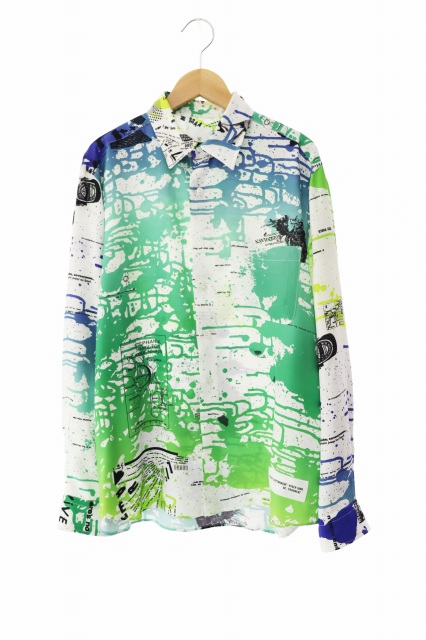 【中古】ユニフォームエクスペリメント uniform experiment 21SS ビッグ レギュラー カラー 長袖 シャツ 1 白 260212