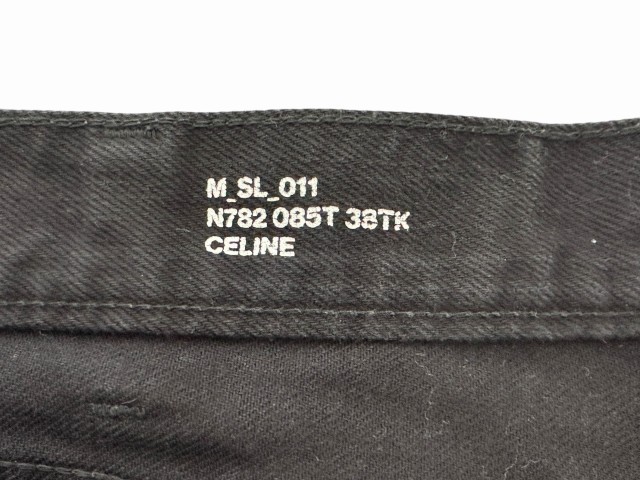 【中古】セリーヌ CELINE ルー ジーンズ ヴィンテージ ブラック ウォッシュ デニム パンツ ジーンズ 33 黒 260204_8