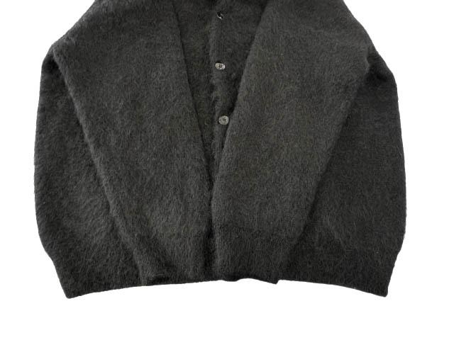 【中古】シークエル SEQUEL 25AW MOHAIR CARDIGAN ロゴ刺繍 モヘヤ モヘア ニット カーディガン XL 黒ブラック 260202_3