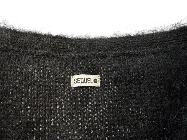 【中古】シークエル SEQUEL 25AW MOHAIR CARDIGAN ロゴ刺繍 モヘヤ モヘア ニット カーディガン XL 黒ブラック 260202_5