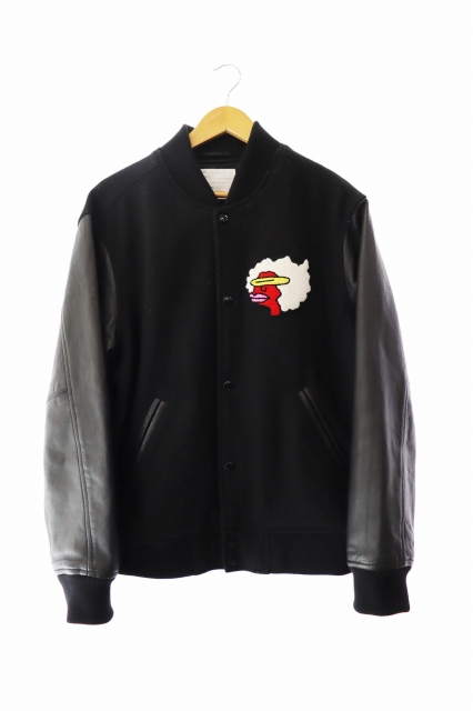 【中古】シュプリーム SUPREME 17AW Gonz Ramm Varsity Jacket マークゴンザレス スタジャン ブルゾン 黒 M 260224