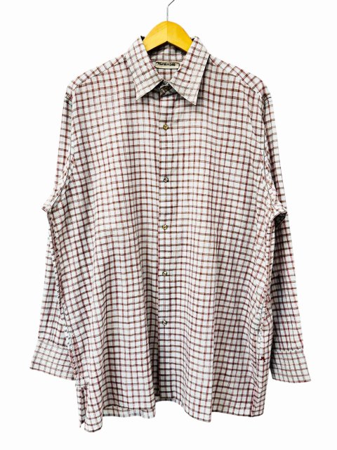 【中古】マーティーアンドサンズ MAATEE＆SONS 25SS グプタ カディ 長袖チェック シャツ MT5103-0604 3