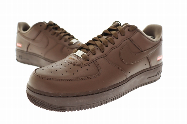 【中古】ナイキ NIKE ×SUPREME シュプリーム AIR FORCE 1 LOW Baroque Brown CU9225-200 28 ☆AA★▲■260302