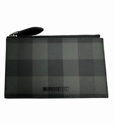 【中古】バーバリー BURBERRY CHECK ZIP CARD CASE チェック柄 ジップ カード コイン フラグメントケース ▲■260215