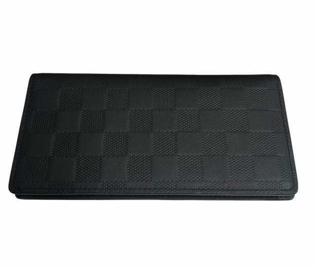 【中古】ルイヴィトン LOUIS VUITTON ダミエ アンフィニ ポルトフォイユ ブラザ 長財布 N63010 オニキス▲■260215