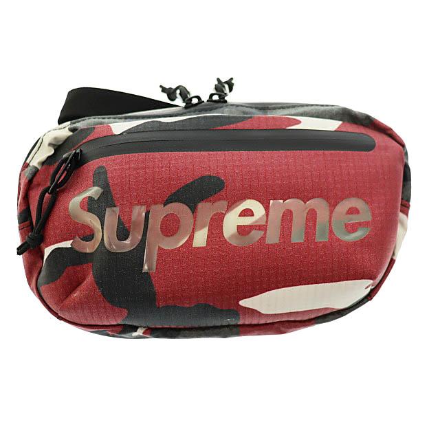 【中古】シュプリーム SUPREME 21SS Waist Bag Red Camo レッド カモ 迷彩ロゴ ウエスト ボディ バッグ 赤▲260226