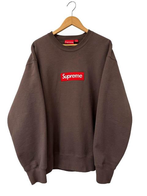 【中古】シュプリーム SUPREME 22AW Box Logo Crewneck Brown ボックス ロゴ刺繍 クルーネック トレーナー L茶260312