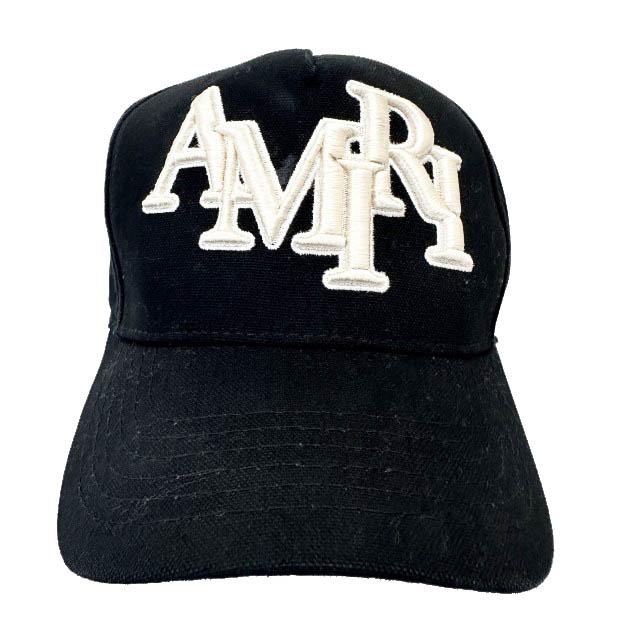 【中古】アミリ AMIRI 5Panel Logo Cap ロゴ刺繍 5パネル キャップ 帽子 AMHACP10 13 黒ブラック☆AA★▲260325_1