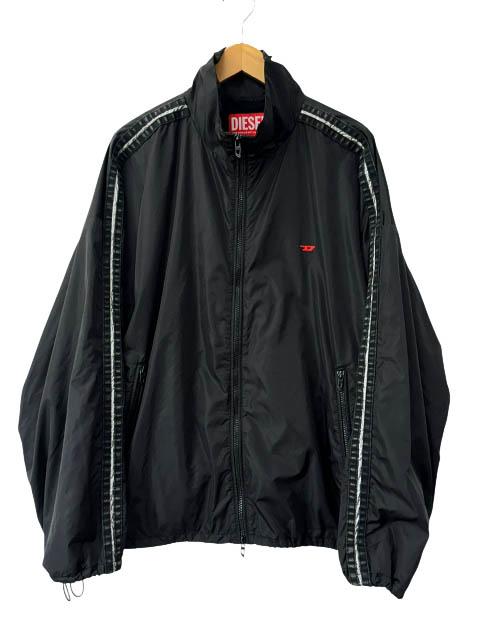 【中古】ディーゼル DIESEL J-Caron Dロゴ デニム ライン トラック ジャケット ブルゾン ONJBU 46 黒ブラック260403