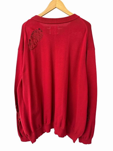 【中古】タカヒロミヤシタザソロイスト 24SS クルーネック ニット セーター sk.0001bSS24 46 赤 レッド_1