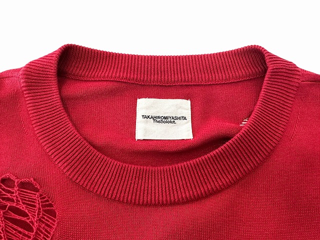 【中古】タカヒロミヤシタザソロイスト 24SS クルーネック ニット セーター sk.0001bSS24 46 赤 レッド_2