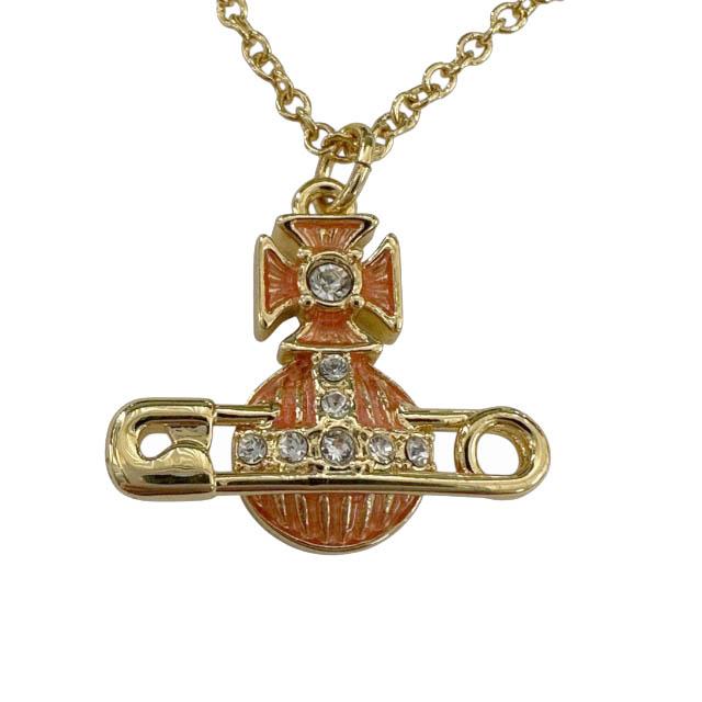 【中古】ヴィヴィアンウエストウッド Vivienne Westwood セーフティピン オーブ ロゴ ネックレス ●▲■260304_2