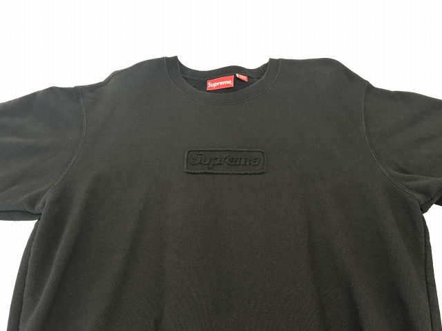 【中古】シュプリーム SUPREME 20SS カットアウト ロゴ クルーネック スウェット トレーナー L 黒 ブラック 260324_2