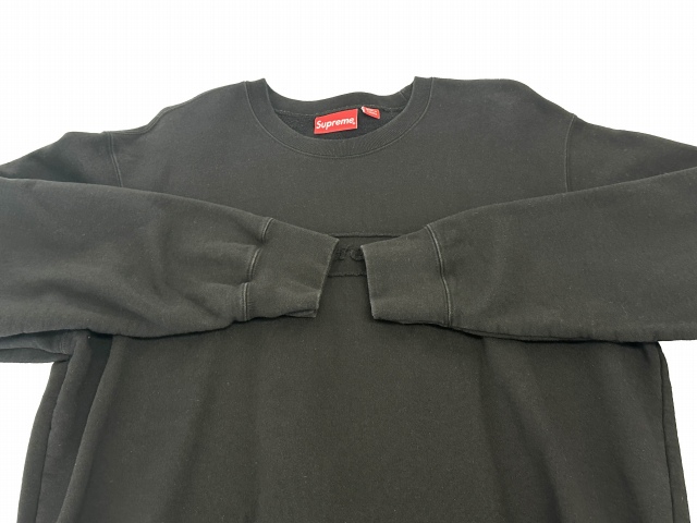 【中古】シュプリーム SUPREME 20SS カットアウト ロゴ クルーネック スウェット トレーナー L 黒 ブラック 260324_4