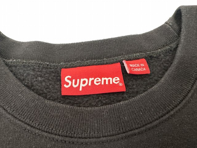 【中古】シュプリーム SUPREME 20SS カットアウト ロゴ クルーネック スウェット トレーナー L 黒 ブラック 260324_6