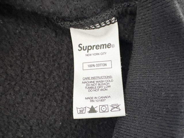 【中古】シュプリーム SUPREME 20SS カットアウト ロゴ クルーネック スウェット トレーナー L 黒 ブラック 260324_7