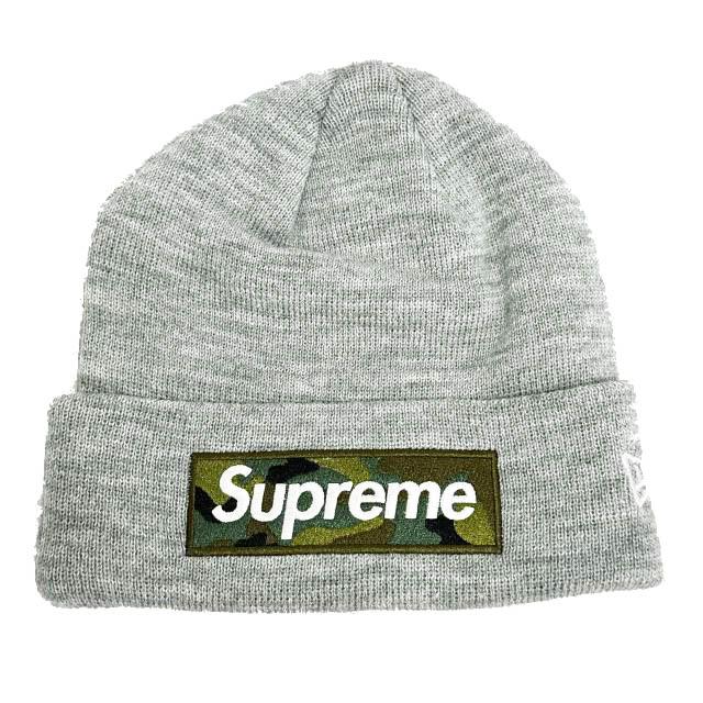 【中古】シュプリーム SUPREME 23AW Box Logo Beanie CAMO ボックス ロゴ ビーニー ニットキャップ カモ グレー260416
