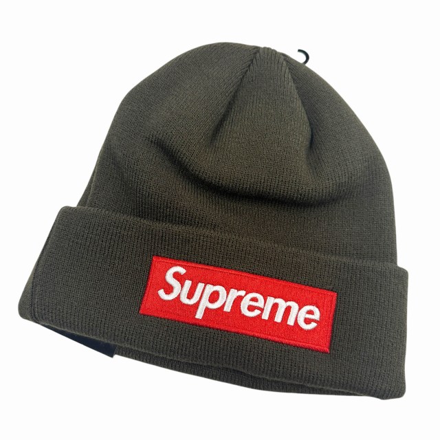 【中古】シュプリーム SUPREME 22AW Box Logo Beanie BROWN ボックス ロゴ ビーニー ニット帽 茶 ブラウン☆AA★▲■