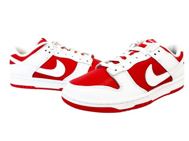 【中古】ナイキ NIKE DUNK LOW Championship Red ダンク ロー チャンピオンシップ レッド DD1391-600 27▲■260308