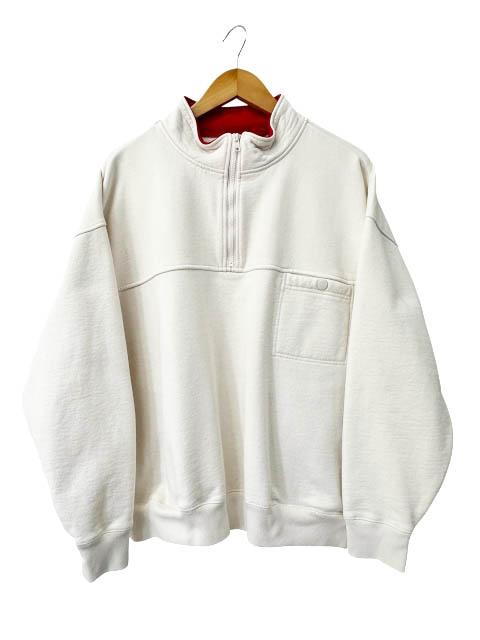 【中古】シュプリーム SUPREME 22AW Washed Half Zip Pullover ウォッシュド ハーフジップ トレーナー S白 260424