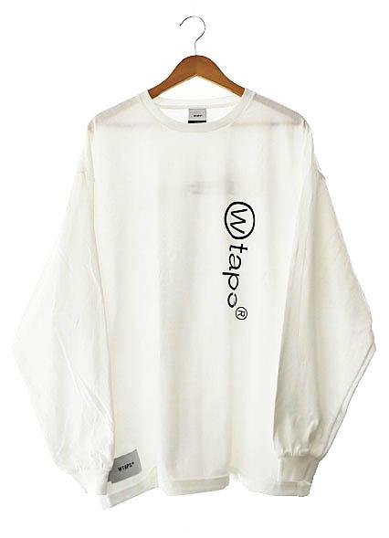 【中古】ダブルタップス WTAPS 24AW DOT SIGHT LS COTTON ドット サイト ロゴ 長袖Tシャツ ロンT 03白 260315