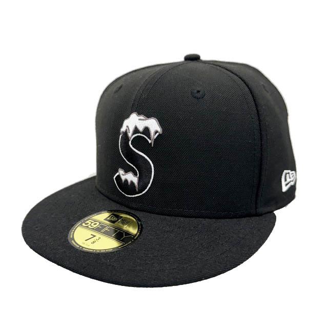 【中古】シュプリーム SUPREME ×NEWERA ニューエラ 20AW ICE S Logo Cap アイス Sロゴ 刺繍 キャップ 黒▲260425