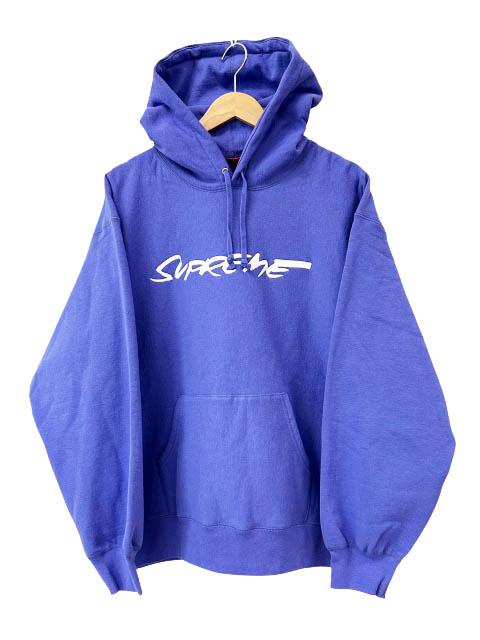 【中古】シュプリーム SUPREME 24SS Futura Hooded Sweatshirt フューチュラ ロゴ 刺繍 パーカー L 紫 ☆AA★260413