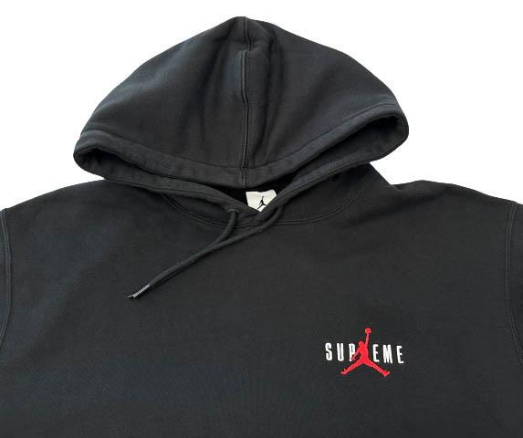【中古】シュプリーム SUPREME ×NIKE ナイキ 24AW ジョーダン ロゴ フーデッド パーカー M 黒ブラック☆AA★260413_2