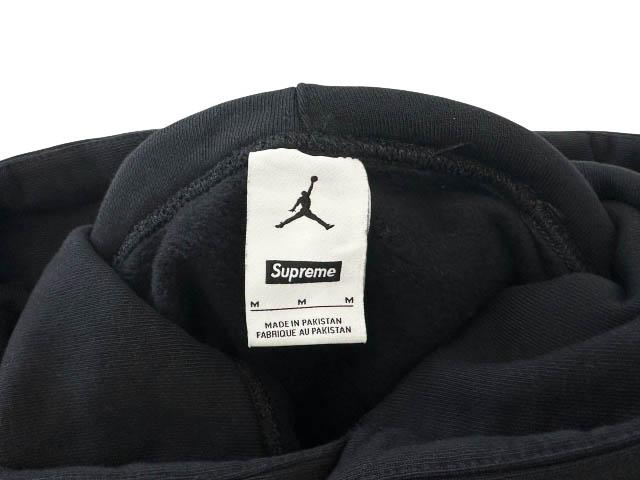 【中古】シュプリーム SUPREME ×NIKE ナイキ 24AW ジョーダン ロゴ フーデッド パーカー M 黒ブラック☆AA★260413_6