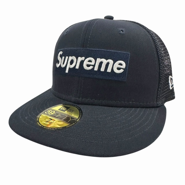 【中古】シュプリーム SUPREME × NEW ERA ニューエラ ボックス ロゴ メッシュ バック キャップ 7 1/8 ネイビー▲