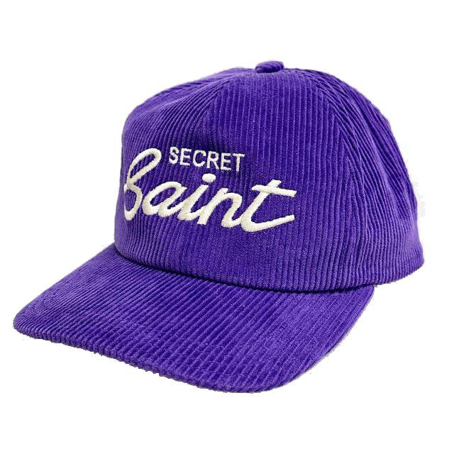 【中古】セントマイケル SAINTMICHAEL 24AW SECRET CAP ロゴ コーデュロイ シークレット キャップ 紫☆AA★▲260416