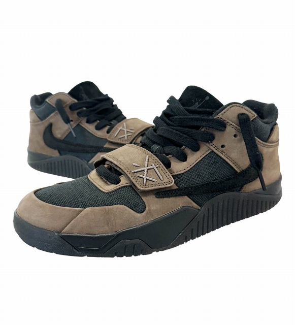【中古】ナイキ NIKE ×TRAVIS SCOTT JORDAN JUMPMAN JACK TR CJ1 T-Rexx lack and Dark Mocha ☆AA★▲■260502
