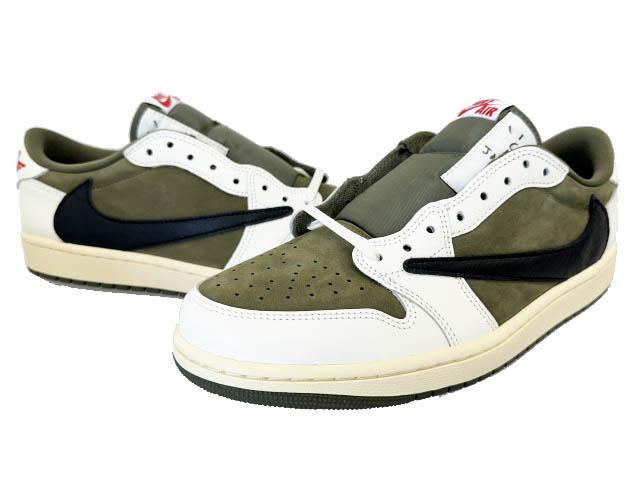 【中古】ナイキ NIKE × トラヴィス スコット エア ジョーダン1 ロー リバース オリーブ DM7866-200 28.5▲■260417