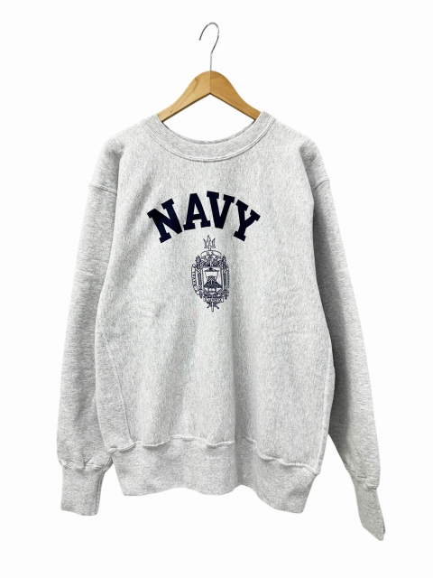 【中古】The Midshipmen Store プリント リバースウィーブ スウェット トレーナー L 灰 グレー 260401 メンズ